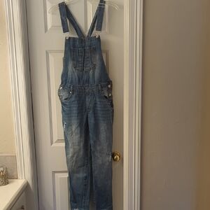 Kensie Blue Denim Overalls Jumpsuit